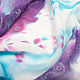 Order Silk turquoise-purple scarf, chiffon. ArtBeklov. Livemaster. . Wraps Фото №3