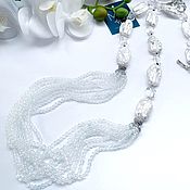 Украшения handmade. Livemaster - original item Necklace with rock crystal and baroque pearls. Handmade.