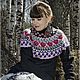 Заказать Nordic Rose свитер с круглой кокеткой. Natalia Murchime. Ярмарка Мастеров. . Свитеры Фото №3