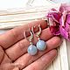 Earrings Blue tenderness casual silver. Earrings. LovelyStones. Online shopping on My Livemaster.  Фото №2