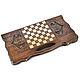 Backgammon carved 'Horse Tings' big 60, Harutyunyan. Backgammon and checkers. H-Present more, than a gift!. My Livemaster. Фото №4