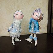 grandfather frost and snow maiden: Dolls-boxes