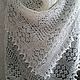 4n. Downy stole thin, openwork scarf, Cape, accessories, white. Wraps. Puhovyj ,,Raj' ot Zinfiry (Orenbur). Online shopping on My Livemaster.  Фото №2