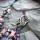 Bridal earrings made of beads and rhinestones MOUNTAIN LAVENDER. Earrings. Juliya Laborera. My Livemaster. Фото №5