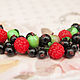 Order Bracelet with raspberries, black currants and apples. Romanycheva Natalia. Livemaster. . Bead bracelet Фото №3