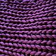 Толстый плед из натуральной шерсти мериноса "Слива". Пледы. KnitoMania. Ярмарка Мастеров.  Фото №4