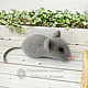 Brooch gray mouse – mouse felted wool ( mouse brooch). Brooches. Woolen Zoo. Online shopping on My Livemaster.  Фото №2