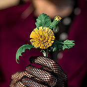 Украшения handmade. Livemaster - original item Brooch-pin: Sunny dandelion. Handmade.
