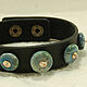 Order Leather bracelet with turquoise. Kooht. Livemaster. . Bead bracelet Фото №3
