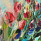 Картина маслом Весна в Голландии цветы тюльпаны красные на холсте. Картины. Картины маслом на холсте. Ursula-f. Ярмарка Мастеров.  Фото №5