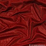 Материалы для творчества handmade. Livemaster - original item Fabric: Knitwear with lurex red. Handmade.