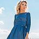 Linen dress 'Beauty of simple lines' (blue shades), Dresses, St. Petersburg,  Фото №1