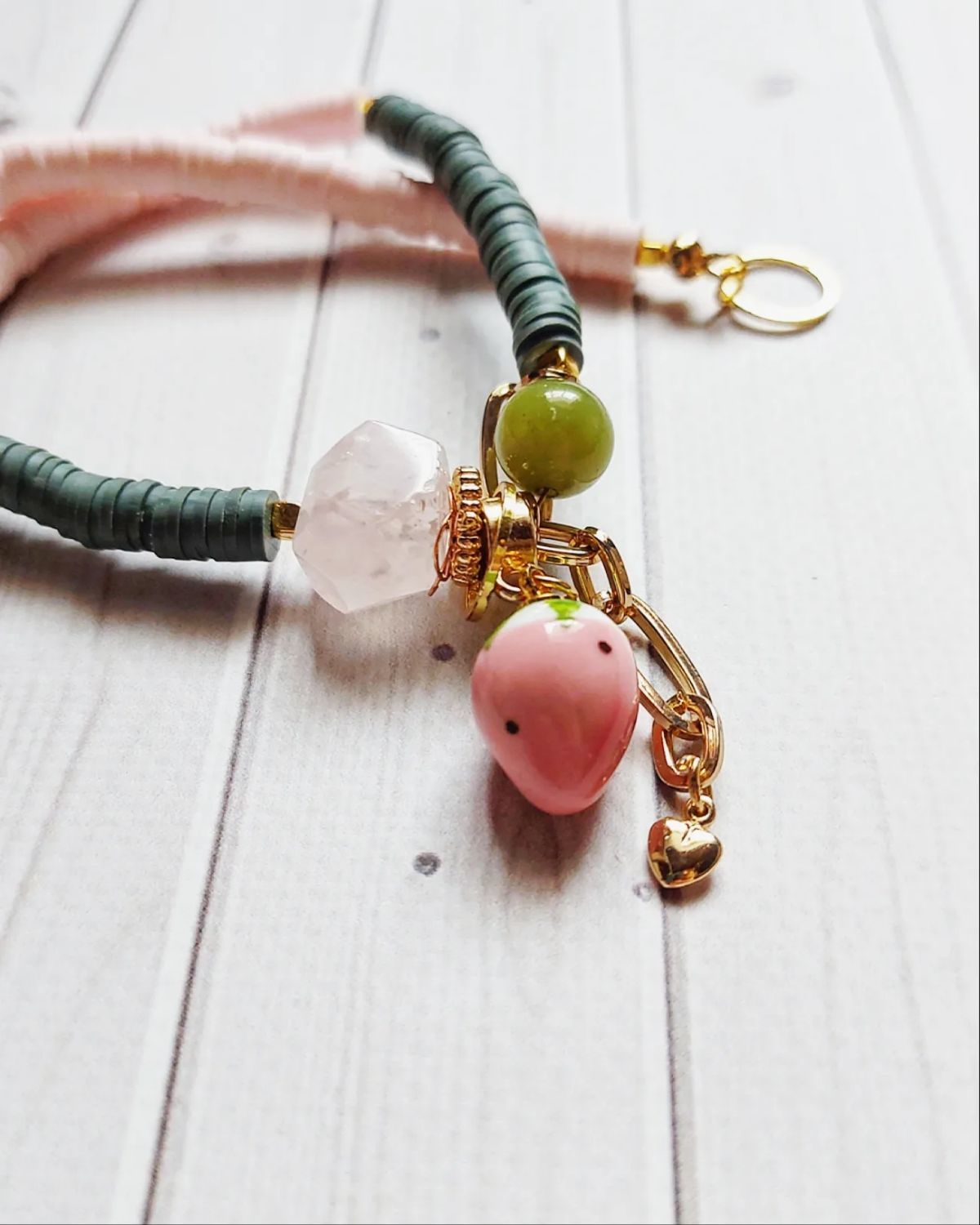 Авторские Бусики Для Девочки"Клубника Со Сливками" – купить на Ярмарке ...