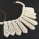 Necklace Pendant Set Bleached Carved Buffalo Bone