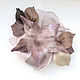 FABRIC FLOWERS. Chiffon rose ' Ashes of a rose'. Brooches. fioridellavita. My Livemaster. Фото №6