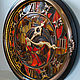 Order Large Wall clock 'waves of time' stained glass metal wood. KancyrevDecoration. Livemaster. . Backlit Clocks Фото №3