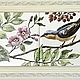 Tiles and tiles: Panel of Hydrangeas and a bird. Tile. Flera Daminova Rospis farfora. (artflera). Интернет-магазин Ярмарка Мастеров.  Фото №2