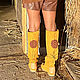 Order GIRASOLE - Novelty of the season - Handmade boots - Made in Italy. Febe-handmade. Livemaster. . High Boots Фото №3