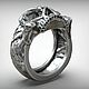 Кольцо из серебра 925 Череп j-0.139. Кольца. FANTASY JEWELS. Ярмарка Мастеров.  Фото №5