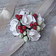 bracelet for the bride and her bridesmaids berries freesia Marsala
