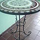 Wrought iron table with a mosaic of 'Marsala' D-60cm. Tables. Marjana. My Livemaster. Фото №5