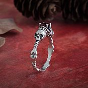 Украшения handmade. Livemaster - original item Ring with skulls. Ring SKULL. Gothic ring. silver grenades.. Handmade.