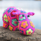 Куклы и игрушки ручной работы. Ярмарка Мастеров - ручная работа Baya de punto hipopótamo juguete hecho a mano. Handmade.
