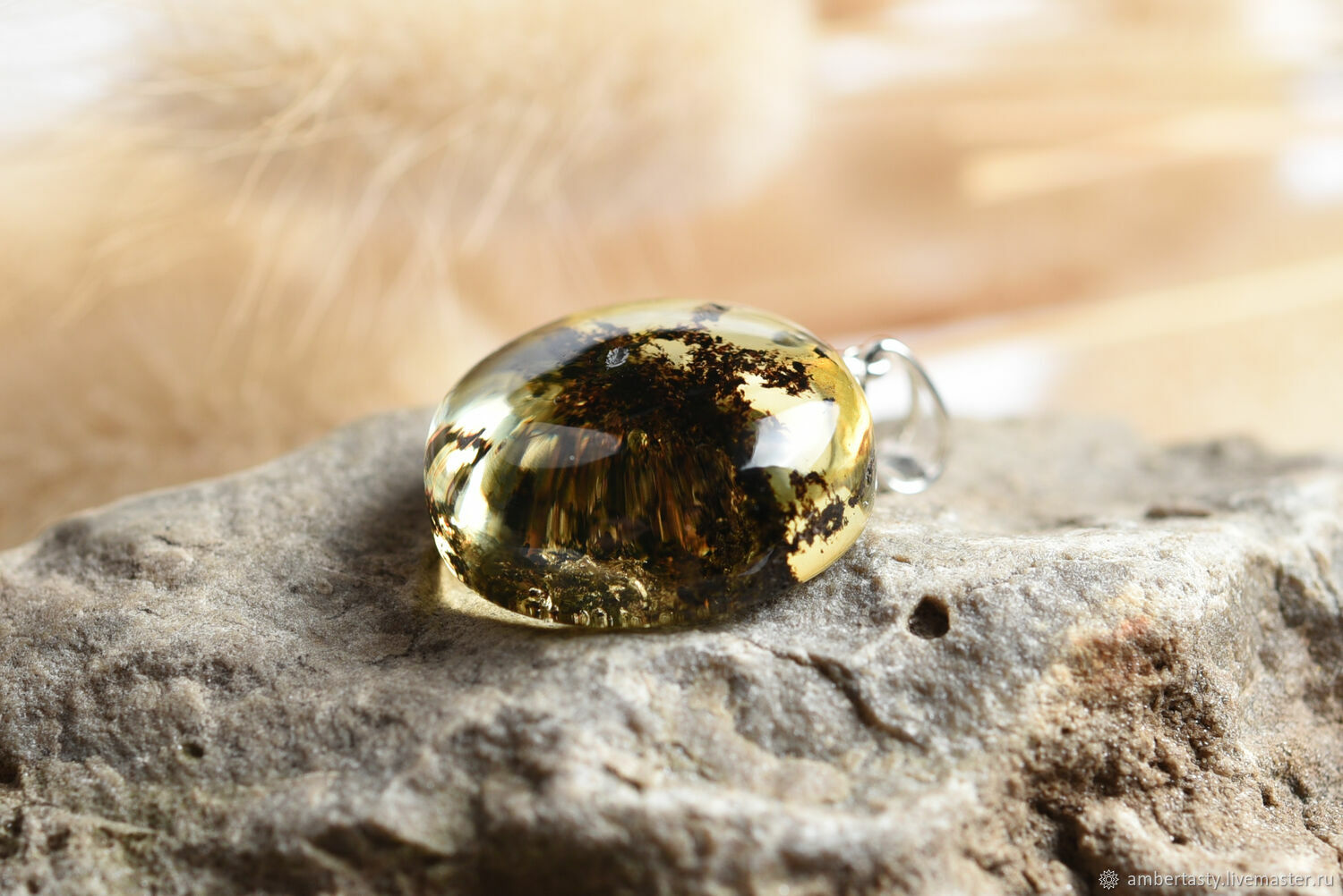 Янтарь. Кулон из натурального янтаря в серебре 925. в интернет-магазине ...