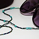 Beaded Keychain BK1460313. Chain for glasses. Kroshka Bizhu. My Livemaster. Фото №5