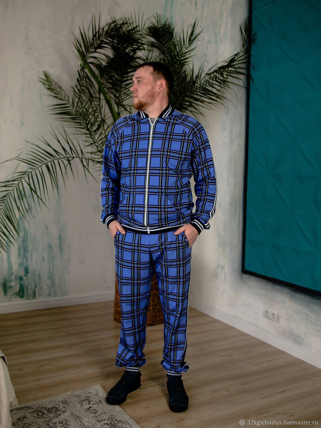 Спортивный костюм мужской, клетка в интернет-магазине Ярмарка Мастеров по цене 10000 ₽ – LO9X4RU