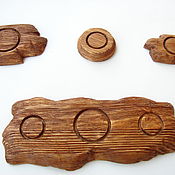 Посуда handmade. Livemaster - original item Wooden stands for glasses. Handmade.