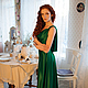 Green evening dress. Dresses. Gleamnight bespoke atelier. My Livemaster. Фото №4