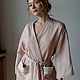 Order Linen dressing gown Darling long powder color. Delicate Clothing Store (Daria). Livemaster. . Robes Фото №3