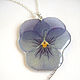 Pendant with A Real Flower Pansies Viola Jewelry Lilac. Pendants. WonderLand. Online shopping on My Livemaster.  Фото №2