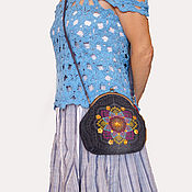 Сумки и аксессуары handmade. Livemaster - original item Women`s Shoulder bag Small Handbag with embroidery. Handmade.