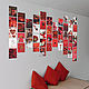Набор постеров на стену красный, коллаж из 50 постеров 10х15см. Картины. Red-panda-print. Ярмарка Мастеров.  Фото №5