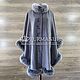 Elegant silver-colored poncho with fur, Ponchos, Moscow,  Фото №1