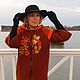 Вязаное пальто Рябиновая осень. Пальто. Станиславская Оксана. Ярмарка Мастеров.  Фото №4