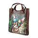 Medium tote bag 'cat Professor'. Classic Bag. Pelle Volare. Online shopping on My Livemaster.  Фото №2