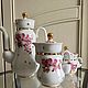 Coffee set LFZ vintage porcelain SPRING teapot USSR porcelain, Vintage kitchen utensils, St. Petersburg,  Фото №1
