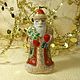 Porcelain hanging Christmas tree decoration 'Santa Claus', Ded Moroz and Snegurochka, Moscow,  Фото №1