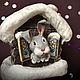 Ватная игрушка Заюшкина избушка. Елочные игрушки. nv_anis. Интернет-магазин Ярмарка Мастеров.  Фото №2