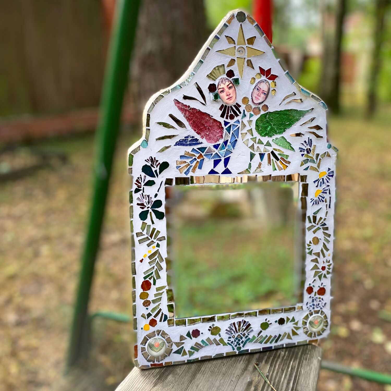 Зеркало Алконост и Сирин в интернет-магазине Ярмарка Мастеров по цене ...