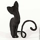 Кошка черная Агата. Интерьерная игрушка из шерсти. Войлочная игрушка. Наталья Горшкова. Забавные игрушки. Ярмарка Мастеров.  Фото №4
