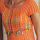The two-sided crocheted cotton dress Orange mood for stylish women, Dresses, Kazan,  Фото №1