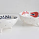 Белая пиала в горошек с узором. Пиалы. ignata ceramics. Интернет-магазин Ярмарка Мастеров.  Фото №2