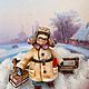 Ватная игрушка «Ботаник». Елочные игрушки. Pepperbox (Pepperbox). Интернет-магазин Ярмарка Мастеров.  Фото №2