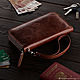 Leather clutch 'Carter' (red antique). Wallets. Russian leather Guild. My Livemaster. Фото №6
