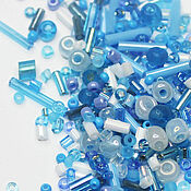 Материалы для творчества handmade. Livemaster - original item Mix of beads 10 g Blue Chinese. Handmade.