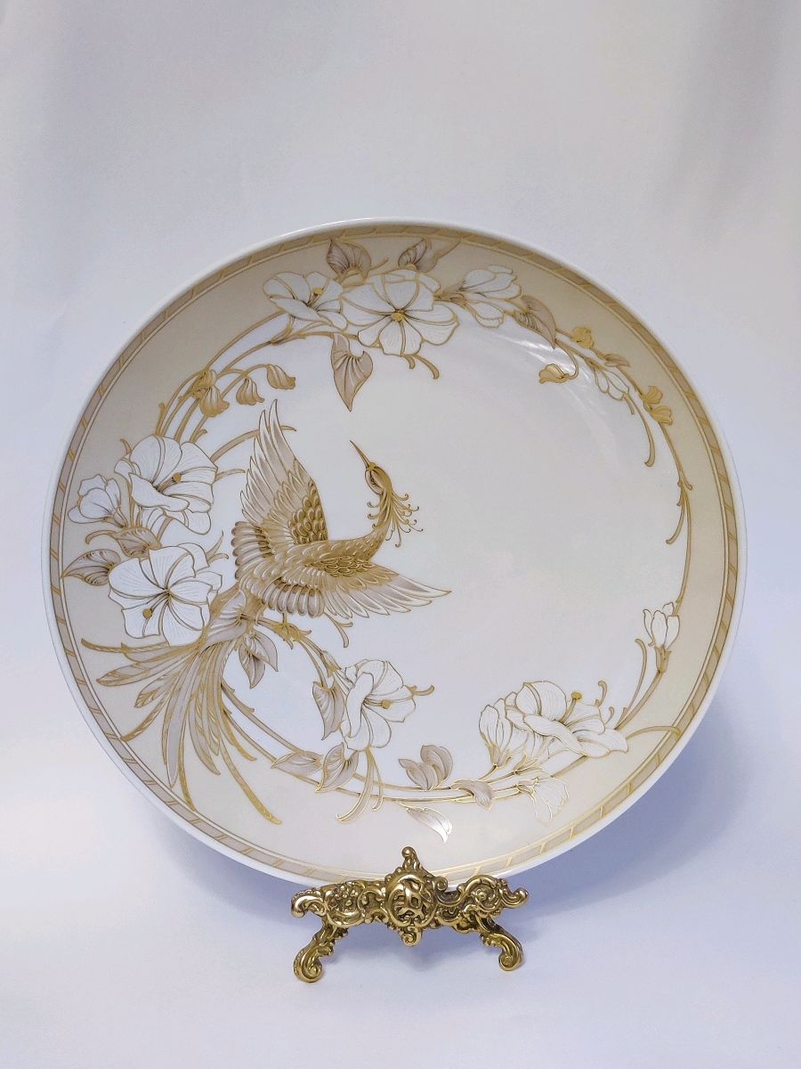 Винтаж Великолепная большая декоративная тарелка, блюдо Kaiser